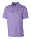 LSU Tigers College Vault Cutter & Buck Forge Heathered Stretch Mens Polo College Purple Heather Mannequin Thumbnail Image