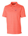 Virginia Tech Hokies College Vault Cutter & Buck Forge Heathered Stretch Mens Polo College Orange Heather Mannequin Thumbnail Image