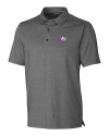 Texas Christian Horned Frogs College Vault Cutter & Buck Forge Heathered Stretch Mens Polo Charcoal Heather Mannequin Thumbnail Image