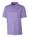 Texas Christian Horned Frogs College Vault Cutter & Buck Forge Heathered Stretch Mens Polo College Purple Heather Mannequin Thumbnail Image