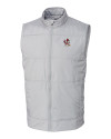 Louisville Cardinals College Vault Cutter & Buck Stealth Hybrid Quilted Mens Big and Tall Windbreaker Vest Polished Medium Gray Mannequin Thumbnail Image