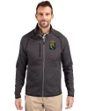 FIU Panthers College Vault Cutter & Buck Mainsail Sweater-Knit Mens Full Zip Jacket Charcoal Heather Front Thumbnail Image