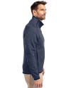 Old Dominion Monarchs College Vault Cutter & Buck Mainsail Sweater-Knit Mens Full Zip Jacket Liberty Navy Heather Side Thumbnail Image