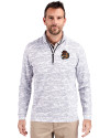 Oregon State Beavers College Vault Cutter & Buck Traverse Stretch Eco Camo Print Quarter Zip Mens Pullover Charcoal Front Thumbnail Image