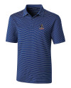 Delaware Fightin' Blue Hens College Vault Cutter & Buck Forge Pencil Stripe Stretch Mens Polo Tour Blue Mannequin Thumbnail Image