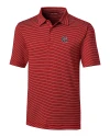 View image 3: Gonzaga Bulldogs College Vault Cutter & Buck Forge Pencil Stripe Stretch Mens Polo Cardinal Red Mannequin