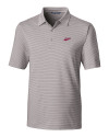 New Mexico State Aggies College Vault Cutter & Buck Forge Pencil Stripe Stretch Mens Polo Polished Medium Gray Mannequin Thumbnail Image