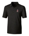 View image 3: Washington State Cougars College Vault Cutter & Buck Forge Pencil Stripe Stretch Mens Polo Black Mannequin