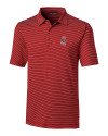 Washington State Cougars College Vault Cutter & Buck Forge Pencil Stripe Stretch Mens Polo Cardinal Red Mannequin Thumbnail Image