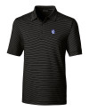 Fresno State Bulldogs College Vault Cutter & Buck Forge Pencil Stripe Stretch Mens Polo Black Mannequin Thumbnail Image