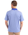 Delaware Fightin' Blue Hens College Vault Cutter & Buck Forge Tonal Stripe Stretch Mens Polo Chelan Blue Back Thumbnail Image