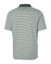 Tulane Green Wave College Vault Cutter & Buck Forge Tonal Stripe Stretch Mens Polo Hunter Green Mannequin Back Thumbnail Image