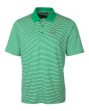 Tulane Green Wave College Vault Cutter & Buck Forge Tonal Stripe Stretch Mens Polo Kelly Green Mannequin Thumbnail Image