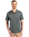 Northern Arizona Lumberjacks College Vault Cutter & Buck Prospect Eco Textured Stretch Recycled Mens Big & Tall Polo Elemental Grey Front Thumbnail Image