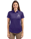 Northwestern Wildcats College Vault Cutter & Buck Prospect Eco Textured Stretch Recycled Womens Short Sleeve Polo College Purple Front Thumbnail Image