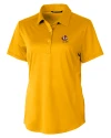 Louisville Cardinals College Vault Cutter & Buck Prospect Eco Textured Stretch Recycled Womens Short Sleeve Polo College Gold Mannequin Thumbnail Image