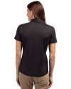 Grambling Tigers College Vault Cutter & Buck Prospect Eco Textured Stretch Recycled Womens Short Sleeve Polo Black Back Thumbnail Image