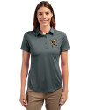 Grambling Tigers College Vault Cutter & Buck Prospect Eco Textured Stretch Recycled Womens Short Sleeve Polo Elemental Grey Front Thumbnail Image