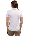 Grambling Tigers College Vault Cutter & Buck Prospect Eco Textured Stretch Recycled Womens Short Sleeve Polo White Back Thumbnail Image