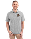 Oregon State Beavers College Vault Cutter & Buck Virtue Eco Pique Botanical Print Recycled Mens Polo Black Front Thumbnail Image