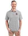 LSU Tigers College Vault Cutter & Buck Virtue Eco Pique Botanical Print Recycled Mens Polo Black Front Thumbnail Image