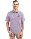 Northwestern Wildcats College Vault Cutter & Buck Virtue Eco Pique Botanical Print Recycled Mens Polo College Purple Front Thumbnail Image
