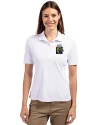 FIU Panthers College Vault Cutter & Buck Virtue Eco Pique Recycled Womens Polo White Front Thumbnail Image