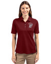 Mississippi State Bulldogs Vintage Cutter & Buck Virtue Eco Pique Recycled Womens Polo Bordeaux Front Thumbnail Image