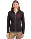 Western Kentucky Hilltoppers College Vault Cutter & Buck Adapt Eco Knit Hybrid Recycled Womens Full Zip Jacket Black Front Thumbnail Image
