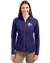 Texas Christian Horned Frogs College Vault Cutter & Buck Adapt Eco Knit Hybrid Recycled Womens Full Zip Jacket College Purple Front Thumbnail Image