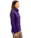 Texas Christian Horned Frogs College Vault Cutter & Buck Adapt Eco Knit Stretch Recycled Womens Half Zip Pullover College Purple Side Thumbnail Image