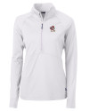 Louisville Cardinals College Vault Cutter & Buck Adapt Eco Knit Stretch Recycled Womens Half Zip Pullover White Mannequin Thumbnail Image
