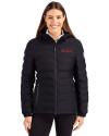Texas Tech Red Raiders College Vault Cutter & Buck Mission Ridge Repreve® Eco Insulated Womens Puffer Jacket Black Front Thumbnail Image