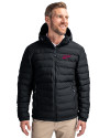 New Mexico State Aggies College Vault Cutter & Buck Mission Ridge Repreve® Eco Insulated Mens Puffer Jacket Black Front Thumbnail Image