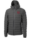 Utah Utes College Vault Cutter & Buck Mission Ridge Repreve® Eco Insulated Mens Puffer Jacket Elemental Grey Mannequin Thumbnail Image