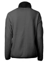 Louisville Cardinals College Vault Cutter & Buck Cascade Eco Fleece Womens Full Zip Jacket Elemental Grey/Black Mannequin Back Thumbnail Image