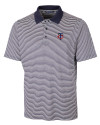 Minnesota Twins Cutter & Buck Forge Tonal Stripe Stretch Mens Big and Tall Polo Liberty Navy Mannequin Thumbnail Image