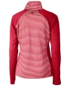 Minnesota Twins Cutter & Buck Forge Tonal Stripe Stretch Half Zip Womens Top Cardinal Red Mannequin Back Thumbnail Image