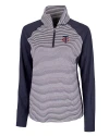 Minnesota Twins Cutter & Buck Forge Tonal Stripe Stretch Half Zip Womens Top Liberty Navy Mannequin Thumbnail Image