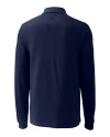 Minnesota Twins Cutter & Buck Advantage Eco Tri-Blend Pique Mens Big and Tall Long Sleeve Polo Liberty Navy Mannequin Back Thumbnail Image