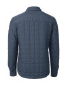 Minnesota Twins Cutter & Buck Rainier PrimaLoft® Mens Big and Tall Eco Insulated Quilted Shirt Jacket Anthracite Melange Mannequin Back Thumbnail Image