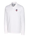 Minnesota Twins Cutter & Buck Advantage Eco Tri-Blend Pique Mens Long Sleeve Polo White Mannequin Thumbnail Image