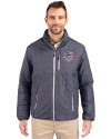 Minnesota Twins Stars & Stripes Cutter & Buck Rainier PrimaLoft® Mens Eco Insulated Full Zip Puffer Jacket Anthracite Melange Front Thumbnail Image