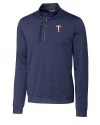 Minnesota Twins Cutter & Buck Stealth Heathered Quarter Zip Mens Pullover Liberty Navy Mannequin Thumbnail Image