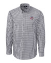 Minnesota Twins Cutter & Buck Easy Care Stretch Gingham Mens Long Sleeve Dress Shirt Charcoal Mannequin Thumbnail Image