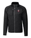 Minnesota Twins Cutter & Buck Mainsail Sweater-Knit Mens Full Zip Jacket Charcoal Heather Mannequin Thumbnail Image