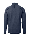 Minnesota Twins Cutter & Buck Mainsail Sweater-Knit Mens Full Zip Jacket Liberty Navy Heather Mannequin Back Thumbnail Image