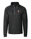 Minnesota Twins Cutter & Buck Mainsail Sweater-Knit Mens Half Zip Pullover Jacket Charcoal Heather Mannequin Thumbnail Image