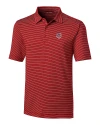 Minnesota Twins Stars & Stripes Cutter & Buck Forge Pencil Stripe Stretch Mens Polo Cardinal Red Mannequin Thumbnail Image