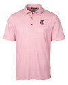 Minnesota Twins Cutter & Buck Pike Double Dot Print Stretch Mens Big and Tall Polo Cardinal Red Mannequin Thumbnail Image